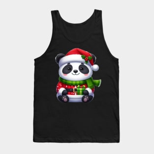 Panda merry christmas Tank Top